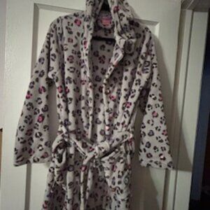 Leopard Robe with Hood
